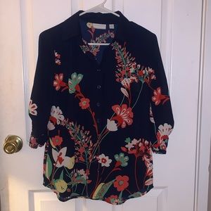 New York & Company floral blouse